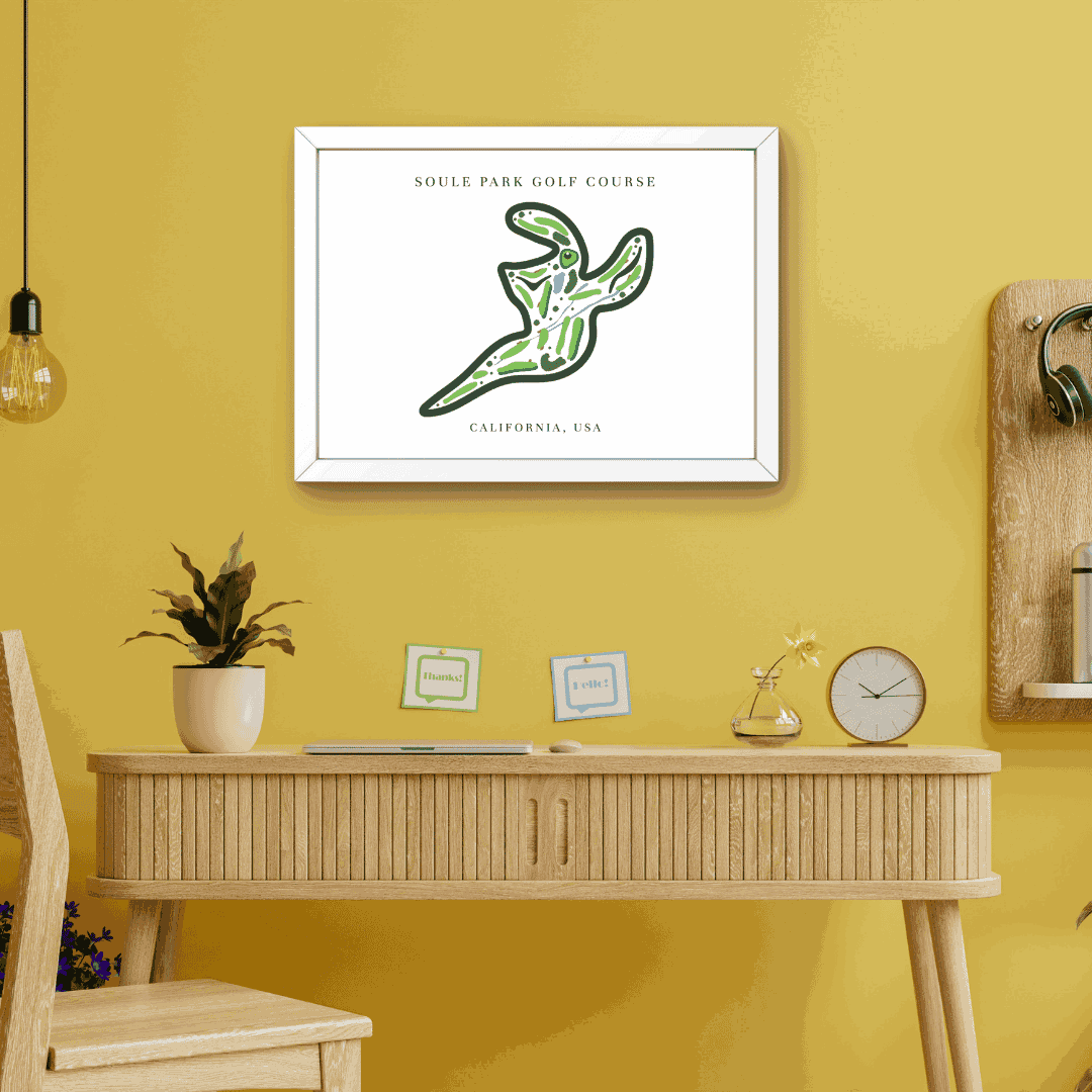 Soule Park Golf Course Print, California, Golf Map Artworks