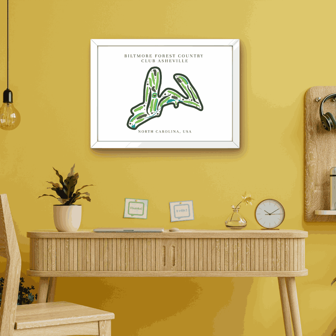 Biltmore Forest Country Club Golf Course Print, North Carolina, Golf Map Artworks